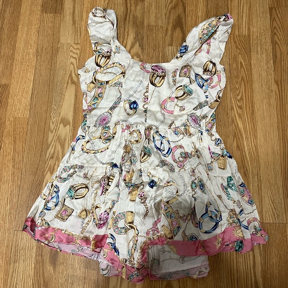 VANESSA MOONEY THE ELISABETH ROMPER DRESS in Jewelry Print Size Large - Picture 10 of 13